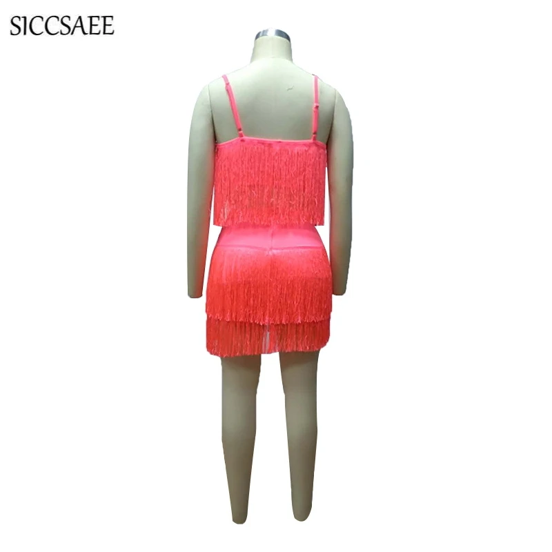 2019 Fluorescent Color Tassels Two Piece Set Women Backless Crop Top Mini Midi Bodycon Bandage Dress Stripper Sexy Club Dresses
2019 Fluorescent Color Tassels Two Piece Set Women Backless Crop Top Mini Midi Bodycon Bandage Dress Stripper Sexy Club Dresses