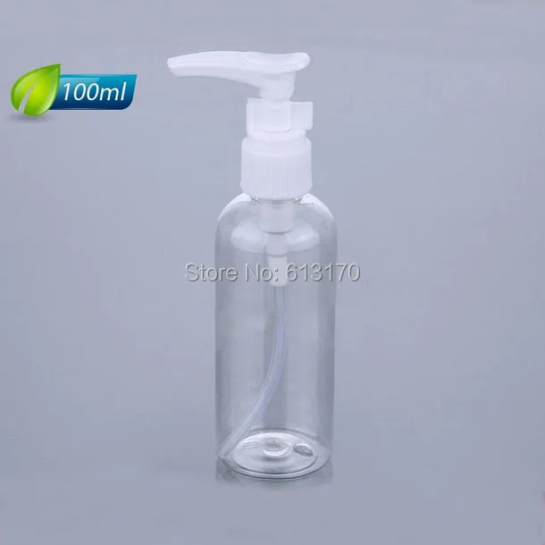 

100 мл пресс-насос бутылки лосьона 100cc ПЭТ бутылка для шампуня прозрачный пустой образец флаконы косметические упаковочные контейнеры