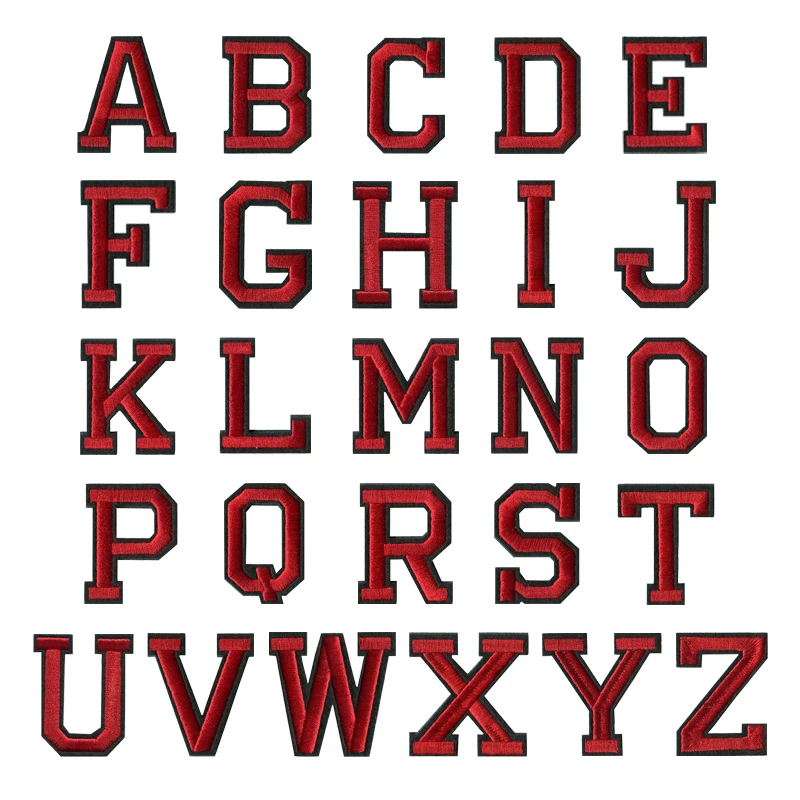 1PC A-Z Red and Black English Alphabet Letteres Mixed Embroidered Sew on bagde Iron On Patch For Clothes Bag Pant(48MM high)
1PC A-Z Red and Black English Alphabet Letteres Mixed Embroidered Sew on bagde Iron On Patch For Clothes Bag Pant(48MM high)