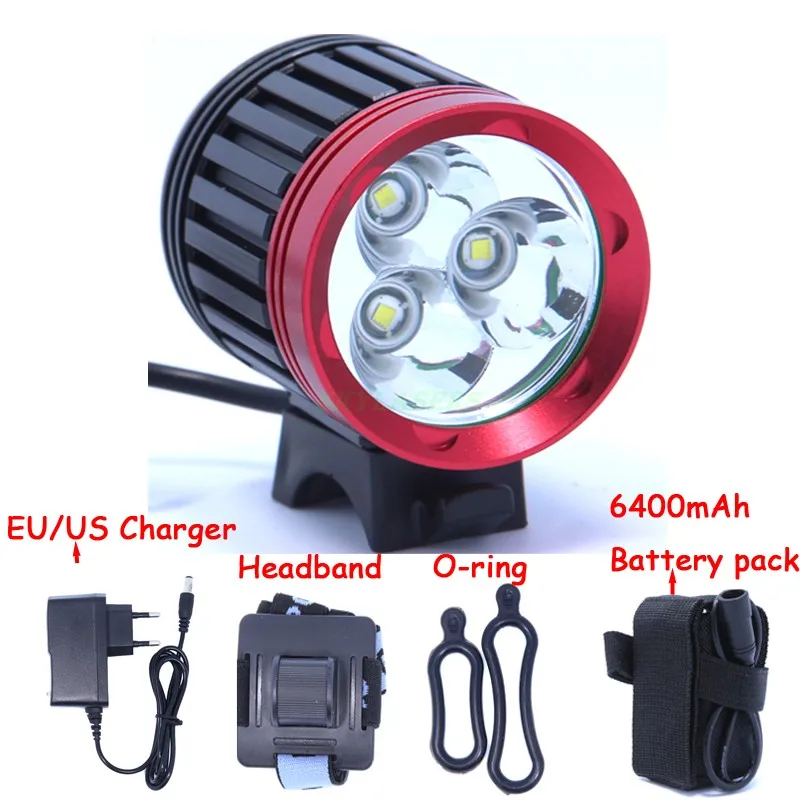 3T6 LED Headlamp Headlight Bicycle Light 3 XM-L T6 5000Lm bike light 4 Mode Bike Front Light + Battery Pack + Charger
3T6 LED Headlamp Headlight Bicycle Light 3 XM-L T6 5000Lm bike light 4 Mode Bike Front Light + Battery Pack + Charger