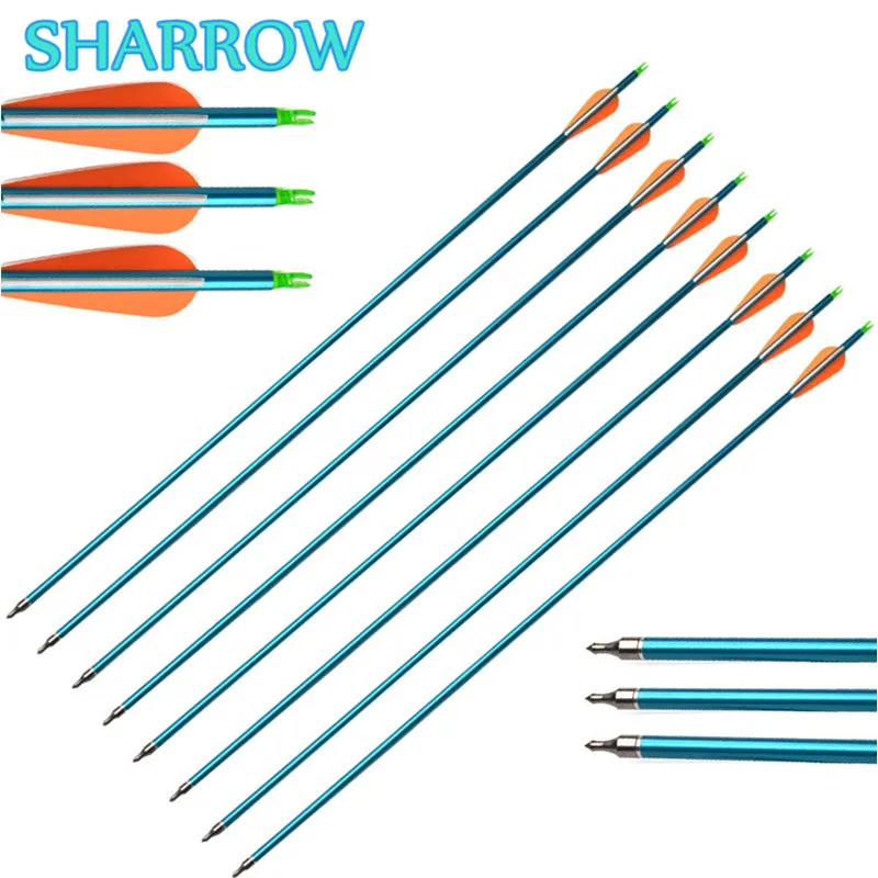 12Pcs 30" Archery Aluminum Alloy Arrows Spine 500 With 3" Rubber Vanes For Bow Outdoor Shooting Training Targeting Accessories
12Pcs 30" Archery Aluminum Alloy Arrows Spine 500 With 3" Rubber Vanes For Bow Outdoor Shooting Training Targeting Accessories