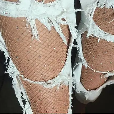 Модные блестящие женские черные сетчатые ажурные колготки с узором Колготки