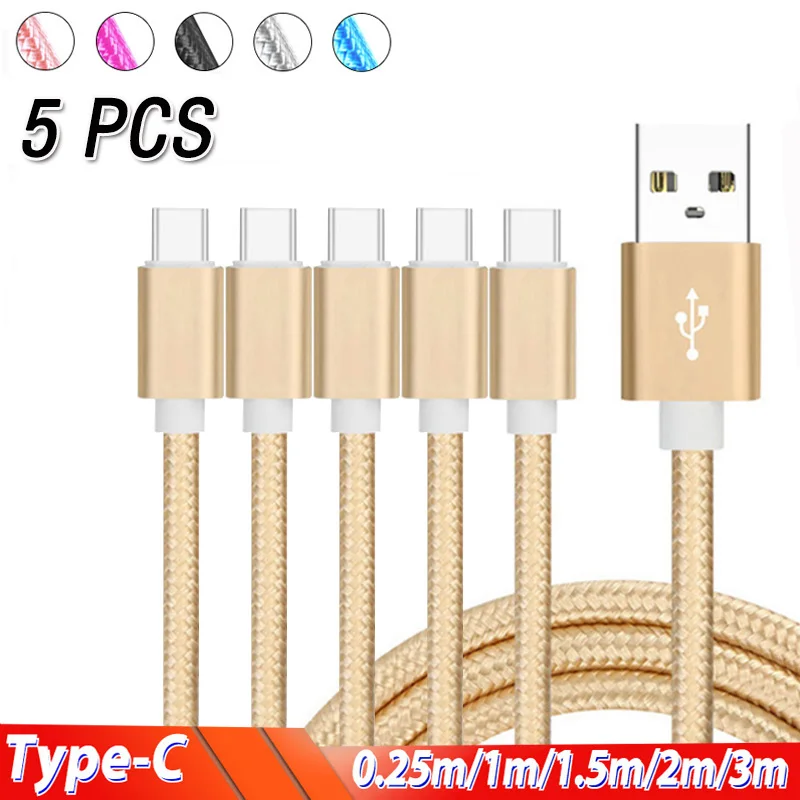 5 шт. оптовая продажа кабель Usb Type C 3 м метра Usb-c Type-c для Huawei Xiaomi Redmi 8 Samsung Galaxy Note 10 Plus