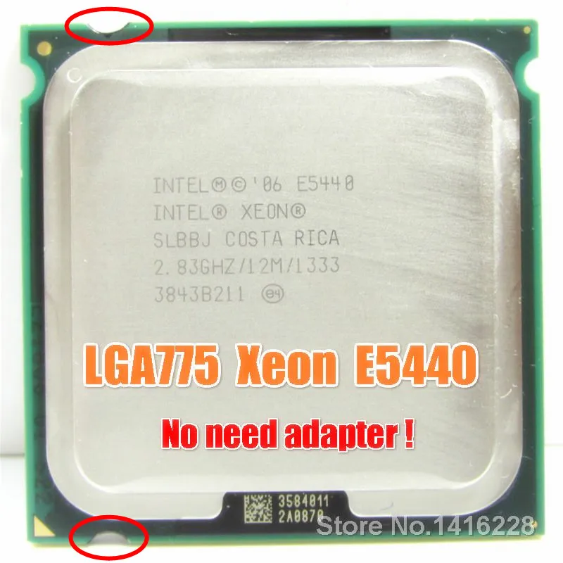 Процессор Xeon E5440 форм фактора LGA 775 ЦП с частотой 2 83 ГГц 12 МБ 1333 МГц SLANS SLBBJ почти