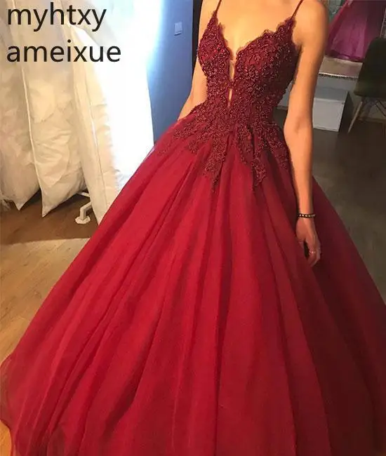2021 New Sexy Ball Gown Spaghetti Straps Lace Appliques Tulle Red Evening Dresses Party Prom Formal Robe De Soiree Event Dress
2021 New Sexy Ball Gown Spaghetti Straps Lace Appliques Tulle Red Evening Dresses Party Prom Formal Robe De Soiree Event Dress