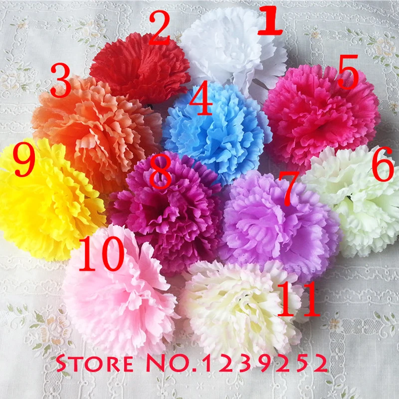 50Pcs/Lots Big 9CM Artificial Carnation Silk Flower Heads Display Decoration For Wedding Party DIY Decorative Flowers Home Decor
50Pcs/Lots Big 9CM Artificial Carnation Silk Flower Heads Display Decoration For Wedding Party DIY Decorative Flowers Home Decor