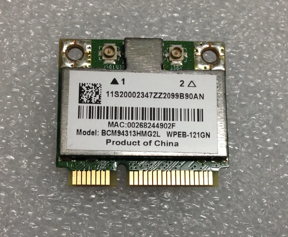 

SSEA New For BroadCom BCM94313HMG2L BCM4313 150Mbps Half MINI PCI-E Wlan WIFI Wireless Card for lenovo B560 V560 G555 G560 Z560