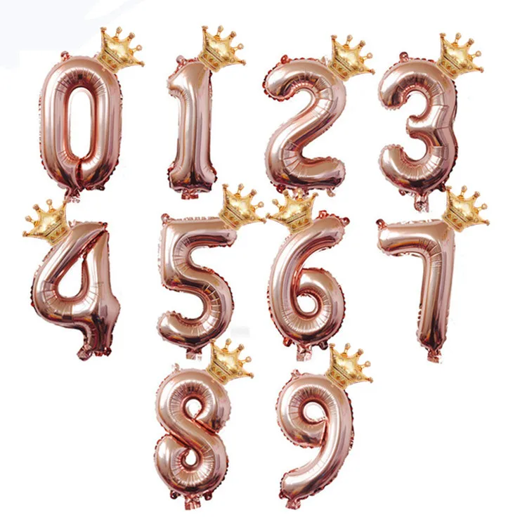 Фольгированные воздушные шары в форме цифры 32 дюйма 1 2 3 4 5 украшения для дня