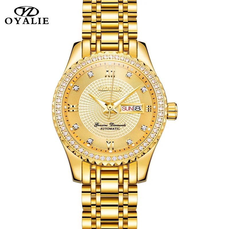 OYALIE Top Brand Luxury Women's Gold Watches Automatic Mechanical Tourbillon Watch Female Auto Date Water Resistant Wristwatches
OYALIE Top Brand Luxury Women's Gold Watches Automatic Mechanical Tourbillon Watch Female Auto Date Water Resistant Wristwatches