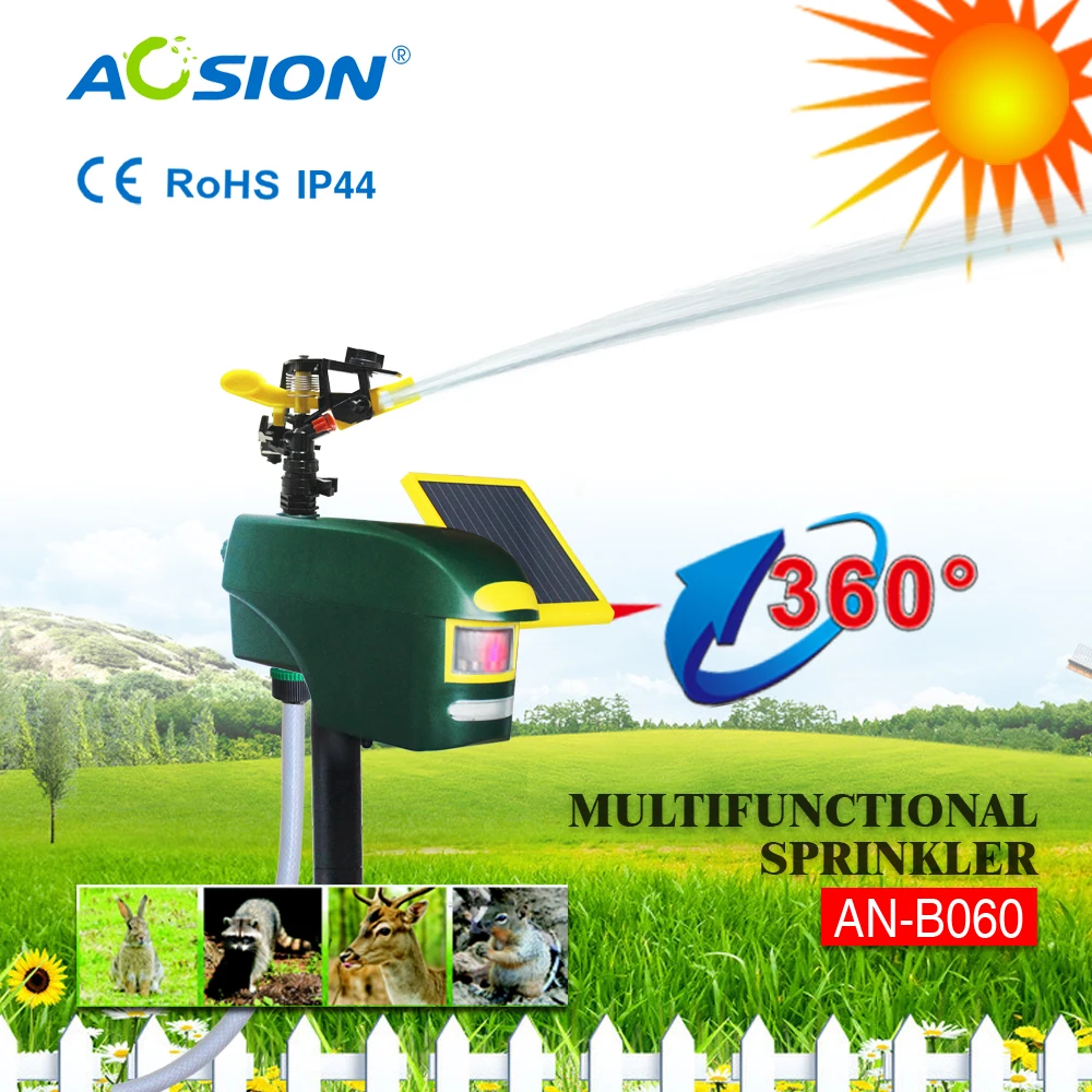 Free Shipping Aosion solar motion-activated sprinkler animal repeller with strong led flash to repel birds,cats,dogs,foxes,deers
Free Shipping Aosion solar motion-activated sprinkler animal repeller with strong led flash to repel birds,cats,dogs,foxes,deers