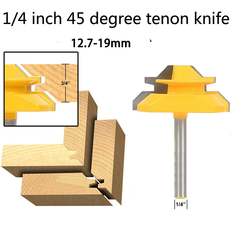 Freeshipping 1 pc 1/4 shank 45 degree tenon knife Tenon Cutter Carbide Glue Joint Router Bit Set Cone Tenon Woodwork Cutter
Freeshipping 1 pc 1/4 shank 45 degree tenon knife Tenon Cutter Carbide Glue Joint Router Bit Set Cone Tenon Woodwork Cutter