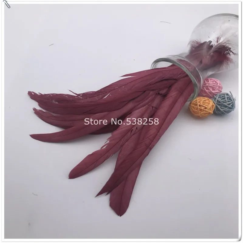 50pcs/lot 4 size wine red Rooster Feathers Cheap Colorful Feathers For Crafts Decoration Christmas Home New Year Wedding Cosplay
50pcs/lot 4 size wine red Rooster Feathers Cheap Colorful Feathers For Crafts Decoration Christmas Home New Year Wedding Cosplay