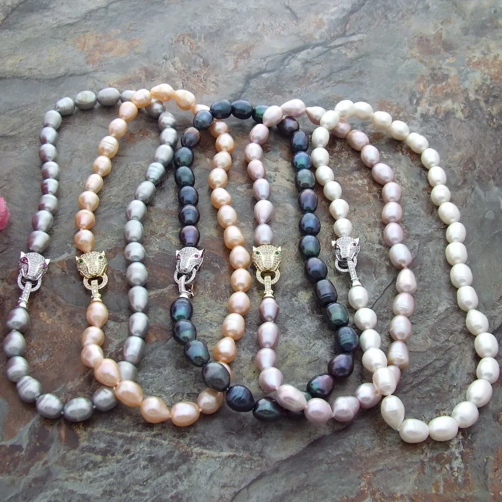 NEW Fashion 10-11 mm natural white Black purple gray pink baroque pearl necklace 19" 1PCS
NEW Fashion 10-11 mm natural white Black purple gray pink baroque pearl necklace 19" 1PCS