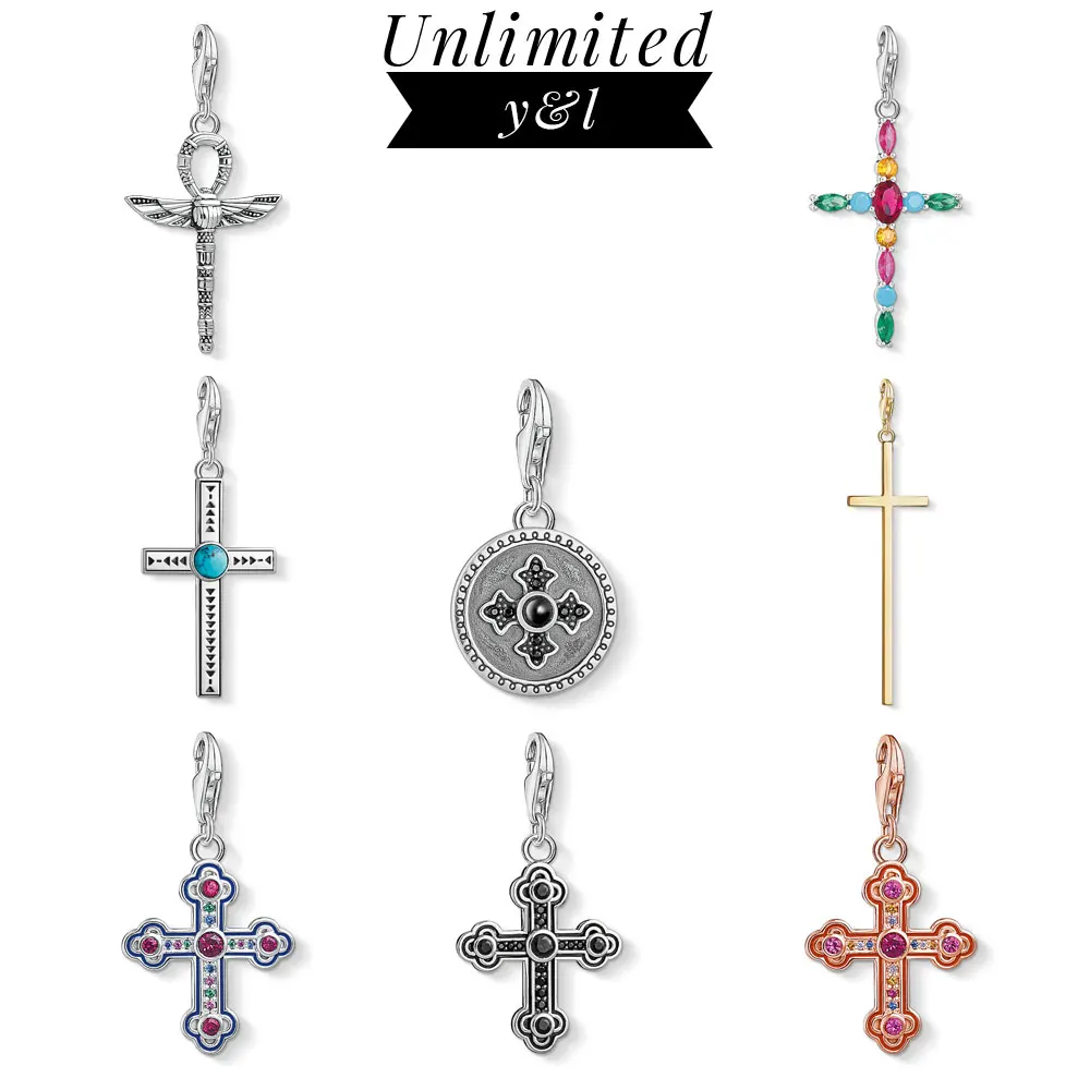 Cross Charms Pendant for Jewelry Making 925 Sterling Silver Rose Gold DIY Thomas Style Bracelet Necklace Jewelry Accessories
Cross Charms Pendant for Jewelry Making 925 Sterling Silver Rose Gold DIY Thomas Style Bracelet Necklace Jewelry Accessories