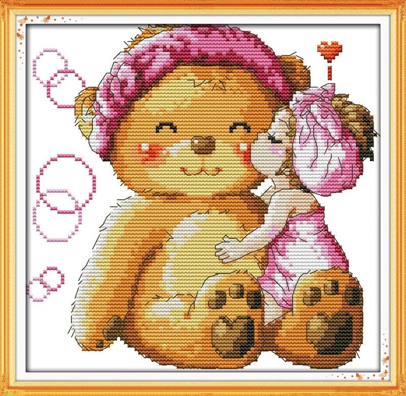 Kiss bear cross stitch kit cartoon 11ct count print canvas stitches embroidery DIY handmade needlework plus
Kiss bear cross stitch kit cartoon 11ct count print canvas stitches embroidery DIY handmade needlework plus