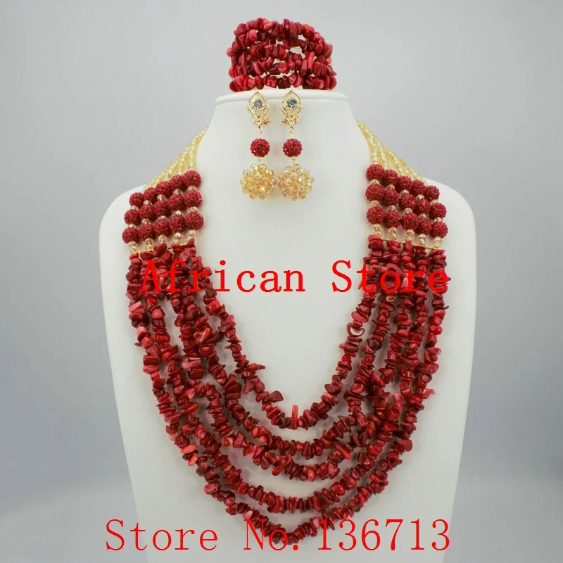 2016 Stylish Red African Costume Jewelry Set Nigerian Wedding African Coral Beads Jewelry Set Handmade Free Shipping SH15-1
2016 Stylish Red African Costume Jewelry Set Nigerian Wedding African Coral Beads Jewelry Set Handmade Free Shipping SH15-1