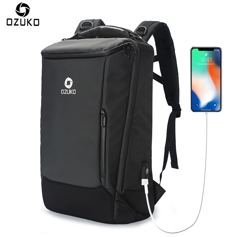 Рюкзак OZUKO мужской для ноутбука 17 дюймов, модный ранец для работы с USB, Многофункциональный водонепроницаемый дорожный портфель
Рюкзак OZUKO мужской для ноутбука 17 дюймов, модный ранец для работы с USB, Многофункциональный водонепроницаемый дорожный портфель