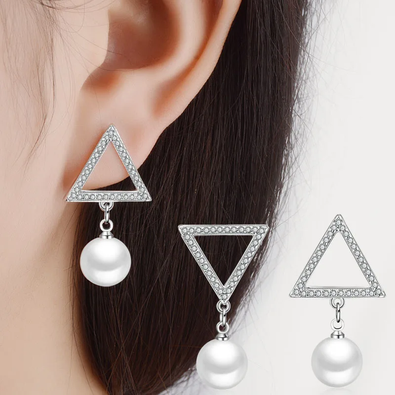 Triangle Crystal Pearl High Quality Long Dangle Hook Earrings for Women Girl Female Tassel Temperament Japanese Korean Jewelry
Triangle Crystal Pearl High Quality Long Dangle Hook Earrings for Women Girl Female Tassel Temperament Japanese Korean Jewelry