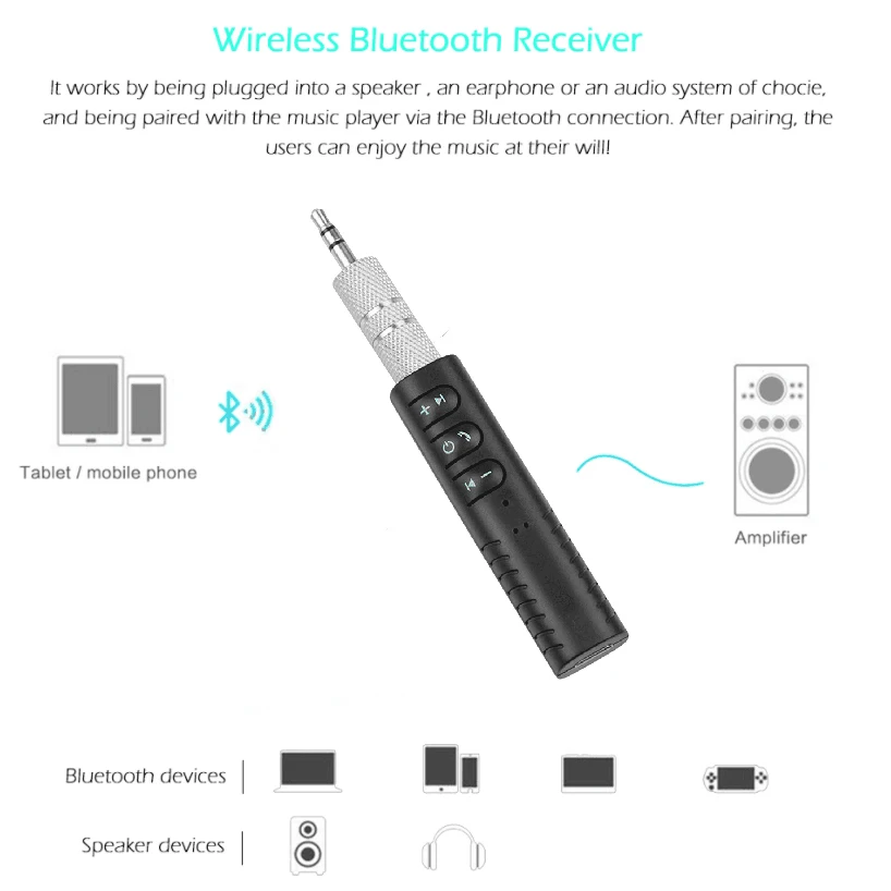 Bluetooth приемник kebidumei для iphone X Xs Max AUX 3 5 мм|Адаптеры и брелки USB/Bluetooth| |