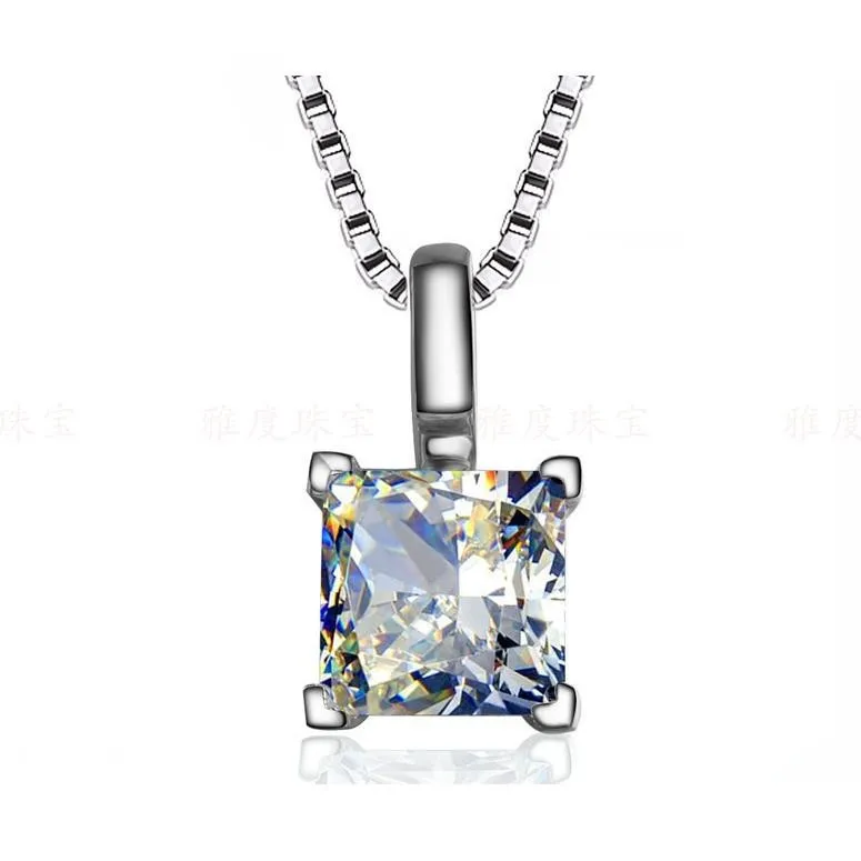Wholesale Jewelry 925 1Ct Princess Pendant S925 Sterling Silver Diamond Pendant White Gold Plated Jewelry Free Necklace
Wholesale Jewelry 925 1Ct Princess Pendant S925 Sterling Silver Diamond Pendant White Gold Plated Jewelry Free Necklace