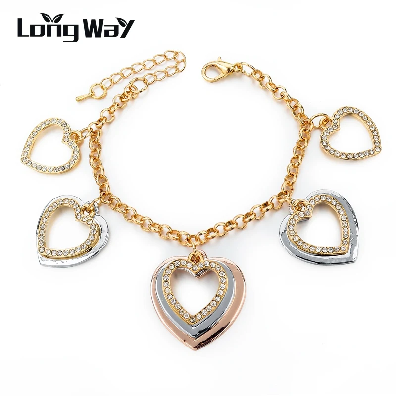 LongWay Love Jewelry Crystal Rhinestone Heart Pendant Bracelet Femme Girl Gold Color Chain Link Pulseras Mujer Sbr150367103
LongWay Love Jewelry Crystal Rhinestone Heart Pendant Bracelet Femme Girl Gold Color Chain Link Pulseras Mujer Sbr150367103