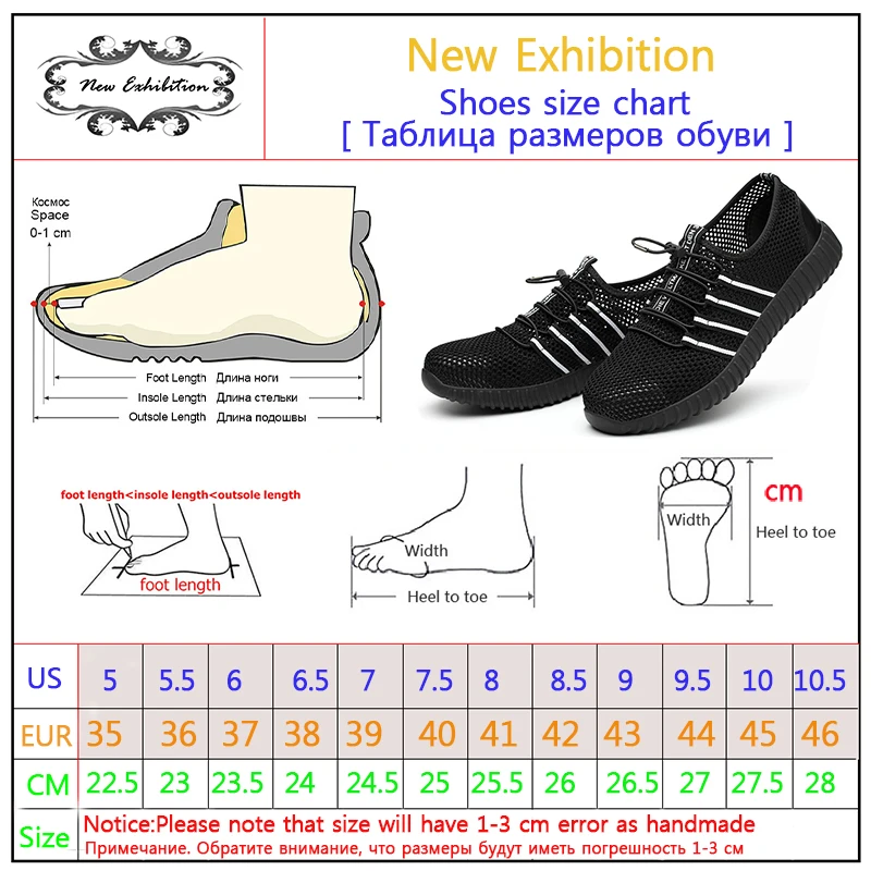 New exhibition Fashion safety shoes Men's breathable mesh anti-smashing piercing lightweight steel toe cap wear site work shoes
New exhibition Fashion safety shoes Men's breathable mesh anti-smashing piercing lightweight steel toe cap wear site work shoes