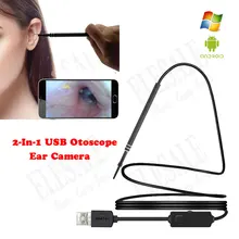 High Quality 2-In-1 USB Otoscope Ear Camera OTG For Xiaomi Samsung Android PC Ear Cleaning Endoscope Camera Earpick Tool