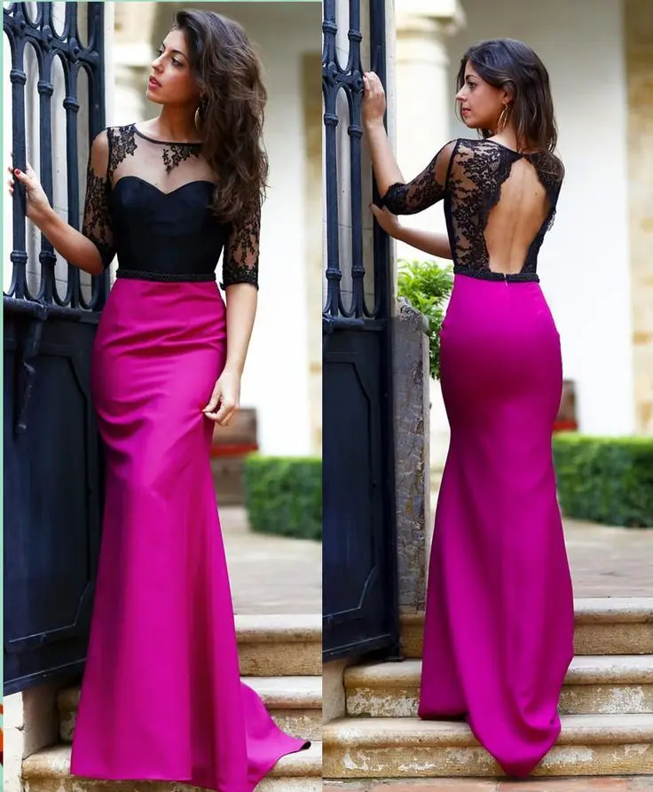 Black Muslim Evening Dresses Mermaid Half Sleeves Lace Backless Turkey Islamic Dubai Saudi Arabic Long Formal Evening Gown
Black Muslim Evening Dresses Mermaid Half Sleeves Lace Backless Turkey Islamic Dubai Saudi Arabic Long Formal Evening Gown