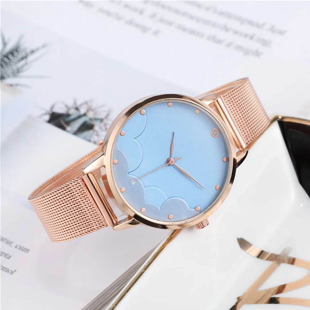 Women Watch Classic Fashion Simple Casual Romantic Cloud Dial Watch Rose Gold Stainless Steel Quartz Wristwatch Luxury Clock#c
Women Watch Classic Fashion Simple Casual Romantic Cloud Dial Watch Rose Gold Stainless Steel Quartz Wristwatch Luxury Clock#c