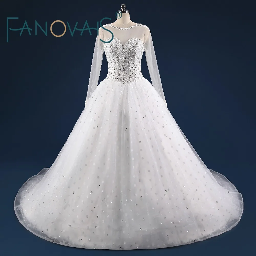 Beaded Luxury Wedding Dress 2019 Crystal Ball Gown Wedding Dresses Long sleeves Wedding Gowns Bridal Gowns Vestido de Novia
Beaded Luxury Wedding Dress 2019 Crystal Ball Gown Wedding Dresses Long sleeves Wedding Gowns Bridal Gowns Vestido de Novia