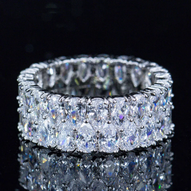 

Женское кольцо с двумя сердечками, серебряное кольцо с фианитом, 5-10 дюймов