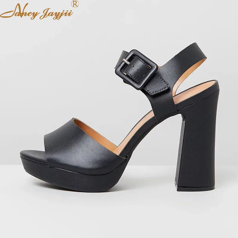 Nancyjayjii Platform Sandals Women’S Office Party Casual Black PU Super High Chunky Heels 2021 Summer Ladies Back Strap Shoes
Nancyjayjii Platform Sandals Women’S Office Party Casual Black PU Super High Chunky Heels 2021 Summer Ladies Back Strap Shoes