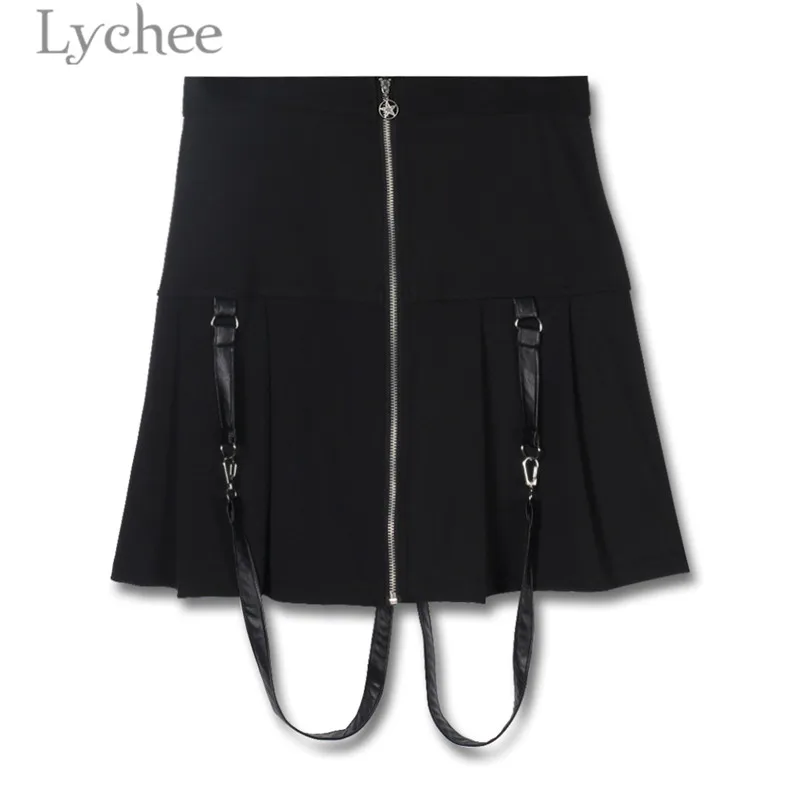 Женская плиссированная летняя юбка Lychee, Готическая Повседневная трапециевидная юбка с завышенной талией и поясом на молнии
Женская плиссированная летняя юбка Lychee, Готическая Повседневная трапециевидная юбка с завышенной талией и поясом на молнии