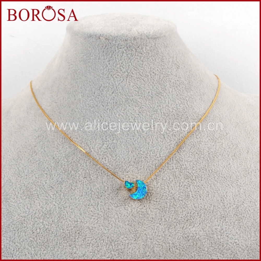 Золотые бусины BOROSA, японский стиль колье с опаловой подвеской, полумесяц и сердце, белые/ожерелье из голубого опала, для женщин, 5 шт., G1572
Золотые бусины BOROSA, японский стиль колье с опаловой подвеской, полумесяц и сердце, белые/ожерелье из голубого опала, для женщин, 5 шт., G1572