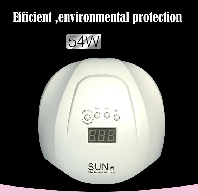 SUNX 48W/ 54W Nail Dryer UV LED Nail Lamp Gel Polish Curing Lamp with Bottom10S/ 30s/60s Timer LCD Display Lamp for Nail Dryer
SUNX 48W/ 54W Nail Dryer UV LED Nail Lamp Gel Polish Curing Lamp with Bottom10S/ 30s/60s Timer LCD Display Lamp for Nail Dryer