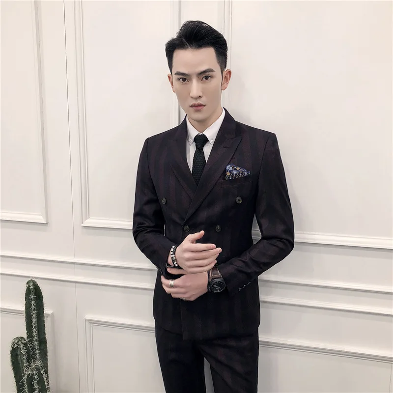 Costume Hommes Slim Fit Men Suits For Wedding Double-breasted Navy Blue Mens Business Formal Spring Autumn 3 Piece Blazers Suit
Costume Hommes Slim Fit Men Suits For Wedding Double-breasted Navy Blue Mens Business Formal Spring Autumn 3 Piece Blazers Suit
