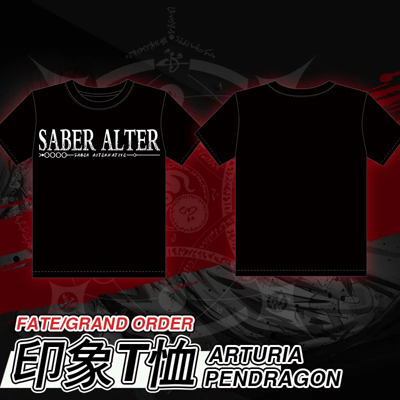 Fate Series Black Saber Anime Unisex T-shirt Summer Short Sleeve Shirt TEE Tops Nice Patterns Color Black 3
Fate Series Black Saber Anime Unisex T-shirt Summer Short Sleeve Shirt TEE Tops Nice Patterns Color Black 3