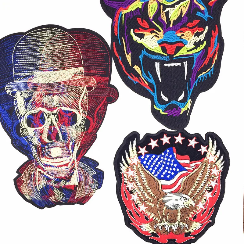 2018 Skeleton tiger With Embroidered Patches Fashion Applique stick on Patch for Clothes Bags DIY Decal Apparel Accessory 1pcs
2018 Skeleton tiger With Embroidered Patches Fashion Applique stick on Patch for Clothes Bags DIY Decal Apparel Accessory 1pcs