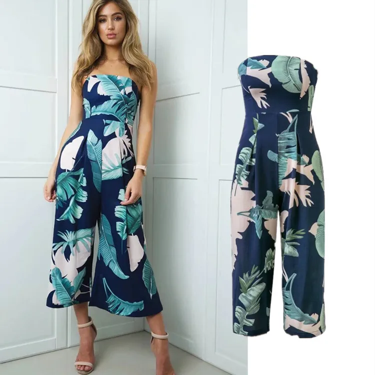 2017 Fashion Women&Ladies Summer fashion sleeveless Wide Leg Pants jumpsuits print Siamese pants seven points Pants two colors
2017 Fashion Women&Ladies Summer fashion sleeveless Wide Leg Pants jumpsuits print Siamese pants seven points Pants two colors