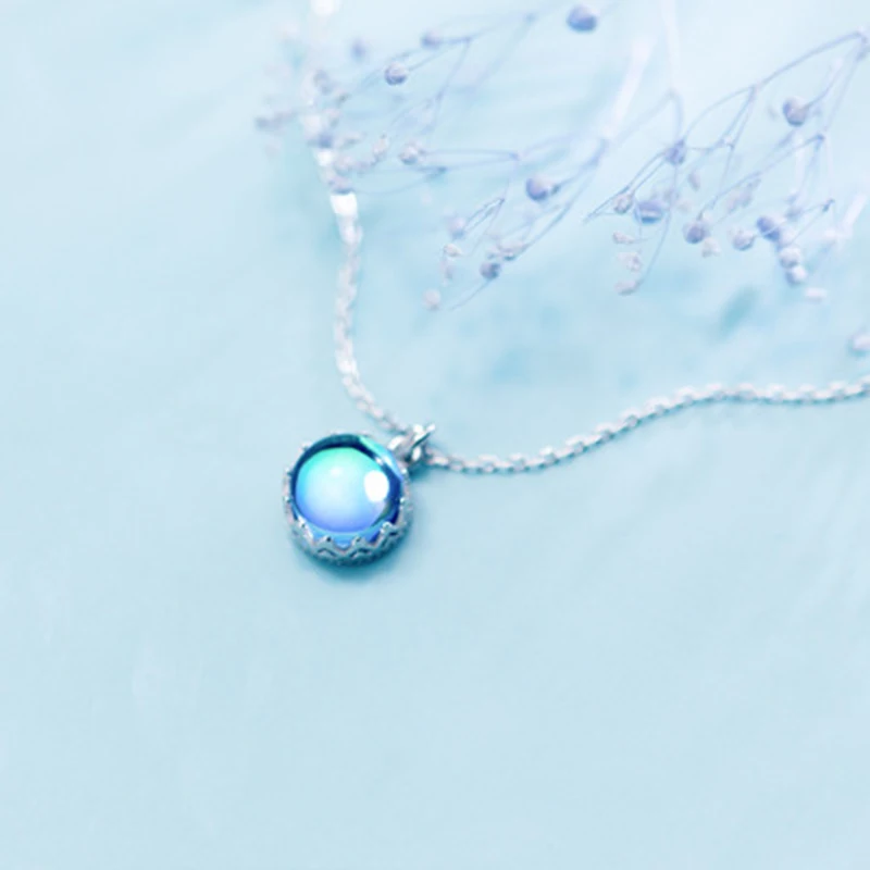 Женское ожерелье с подвеской Qevila из стерлингового серебра S925 пробы кристаллами