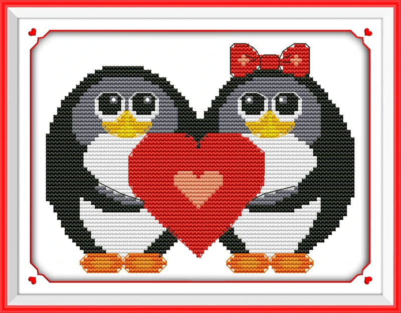 Little penguin couples cross stitch kit cartoon 11ct count print canvas stitches embroidery DIY handmade needlework plus
Little penguin couples cross stitch kit cartoon 11ct count print canvas stitches embroidery DIY handmade needlework plus