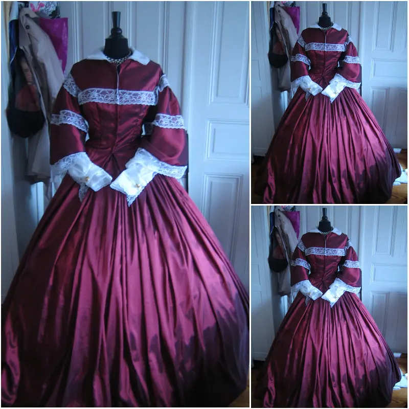 HistoricalCustomer-made Blue 1800S Victorian dress 1860s Civil war Dress Vintage dress Traveling Visiting suit US6-36 V-326
HistoricalCustomer-made Blue 1800S Victorian dress 1860s Civil war Dress Vintage dress Traveling Visiting suit US6-36 V-326