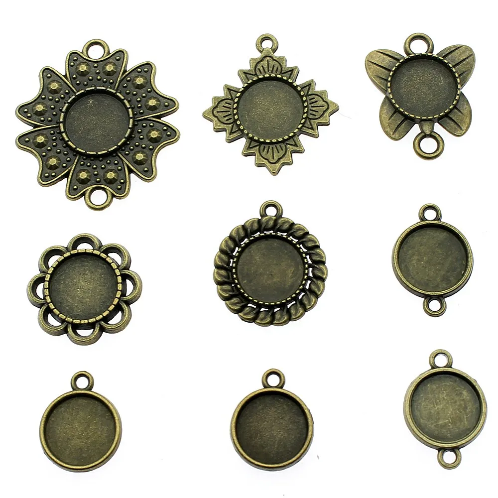 20pcs Fit 12mm Round Glass Cabochon Base Setting Pendant Tray For Jewelry DIY Making Antique Bronze Color FM1021
20pcs Fit 12mm Round Glass Cabochon Base Setting Pendant Tray For Jewelry DIY Making Antique Bronze Color FM1021