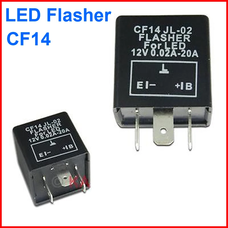 

2PCS CF14 JL-02 LED Flasher 3 Pin Electronic Relay Module Fix LED SMD Turn Signal Light Error Flashing Blinker 12V 0.02A TO 20A