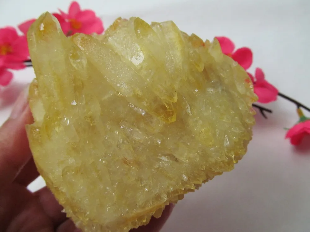 Natural Yellow Quartz Flowers Crystal Clusters Decoration Resistant Healing Stone Feng Shui Decoration410g
Natural Yellow Quartz Flowers Crystal Clusters Decoration Resistant Healing Stone Feng Shui Decoration410g