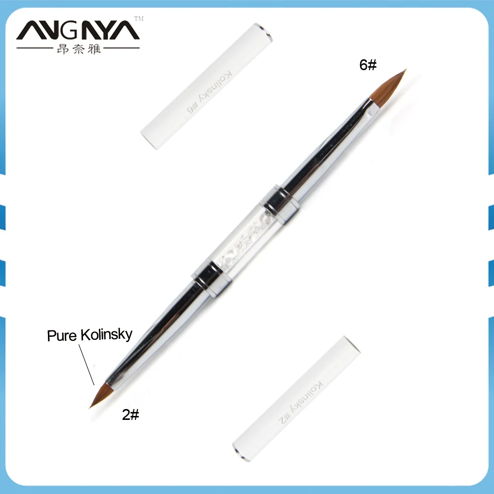 ANGNYA Double End 2#6# Pure Kolinsky Sable Brush Acrylic Nail Art Brush Crystal Handle DIY Manicure Nail Tip Image Drawing Tool
ANGNYA Double End 2#6# Pure Kolinsky Sable Brush Acrylic Nail Art Brush Crystal Handle DIY Manicure Nail Tip Image Drawing Tool