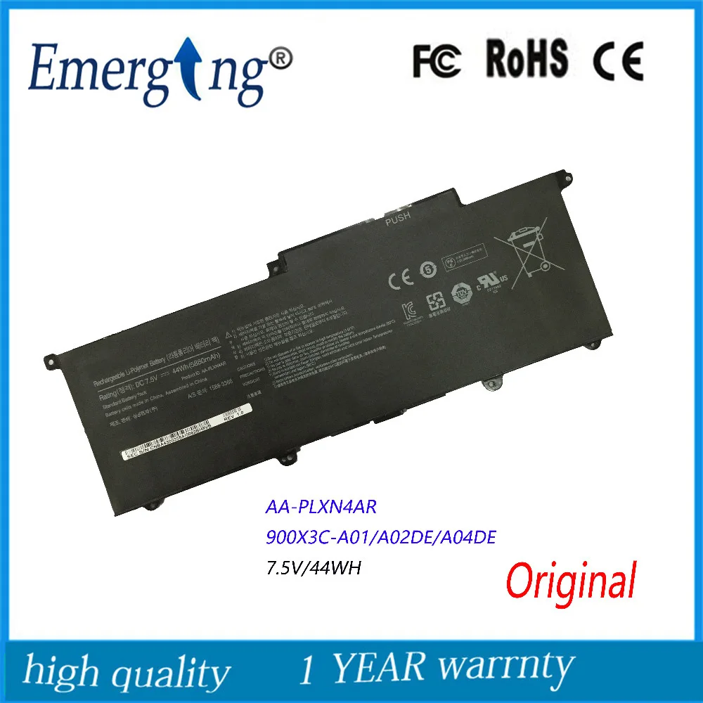 7.5V 44Wh New Original Laptop Battery for Samsung NP900X3E 900X3F 900X3G AA-PLXN4AR AA-PBXN4AR 900X3C-A01 900X3C-A0
7.5V 44Wh New Original Laptop Battery for Samsung NP900X3E 900X3F 900X3G AA-PLXN4AR AA-PBXN4AR 900X3C-A01 900X3C-A0
