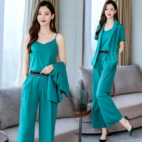 Office Work 3 Piece Outfits For Women Clothes 2019 Two Piece Set Top And Pants Ensemble Femme Deux Pieces Women's Summer Suit
Office Work 3 Piece Outfits For Women Clothes 2019 Two Piece Set Top And Pants Ensemble Femme Deux Pieces Women's Summer Suit