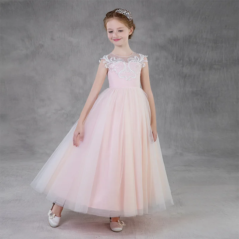 New Children's Flower Girl Dress Cute O-neck Sleeveless Lace Tulle Flower Girl Dress Birthday Costumes Princess Dress Pink
New Children's Flower Girl Dress Cute O-neck Sleeveless Lace Tulle Flower Girl Dress Birthday Costumes Princess Dress Pink
