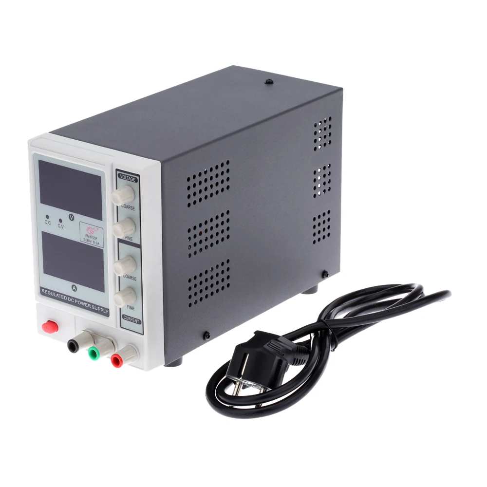 0-30V 0-3A 4 Digits adjustable dc power supply voltage regulator Digital Regulated laboratory power supply EM1703F EU/US Plug
0-30V 0-3A 4 Digits adjustable dc power supply voltage regulator Digital Regulated laboratory power supply EM1703F EU/US Plug